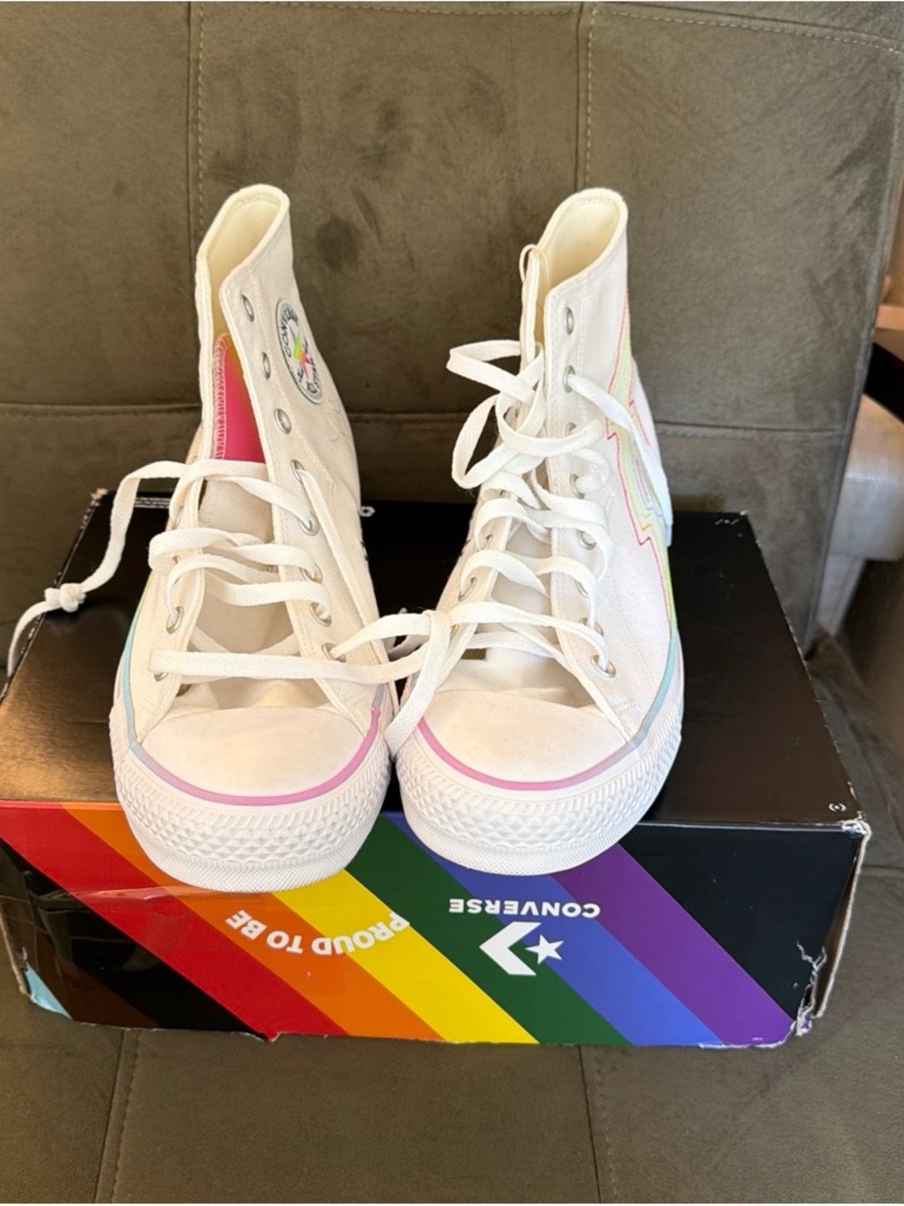 Converse “Proud to Be” Pride High‑Tops